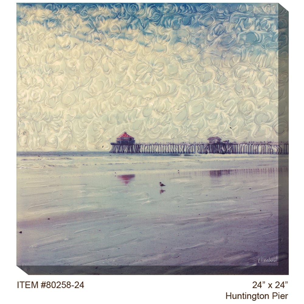 Huntington Pier Outdoor Canvas Art - Outdoor Art Pros