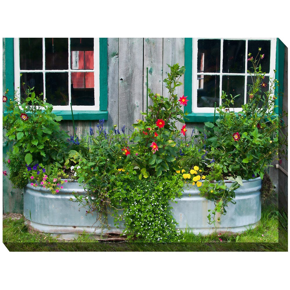 Flower Tub Outdoor Canvas Art - Outdoor Art Pros