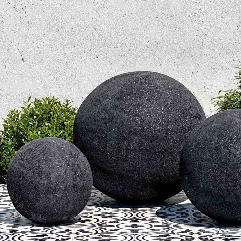 Angkor Spheres - Set of 3 in Volcanic Coral | Garden Spheres