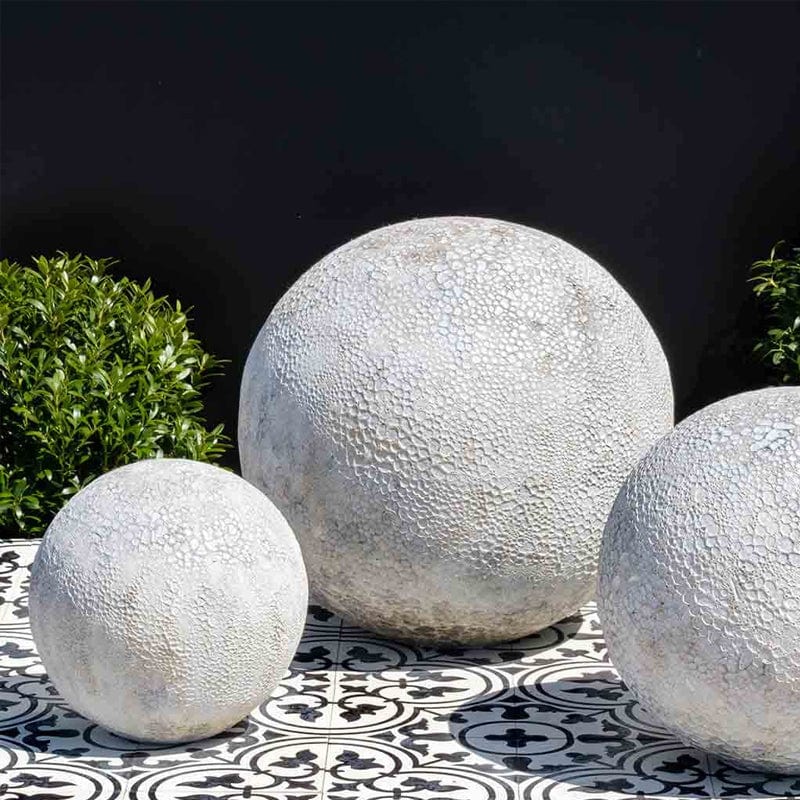 Angkor Spheres - Set of 3 in Volcanic White - Outdoor Art Pros