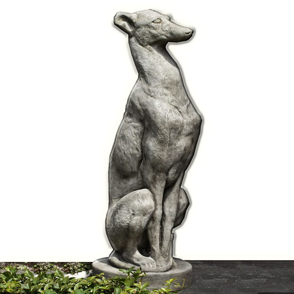 Antique Greyhound Dog Cast Stone Garden Statue