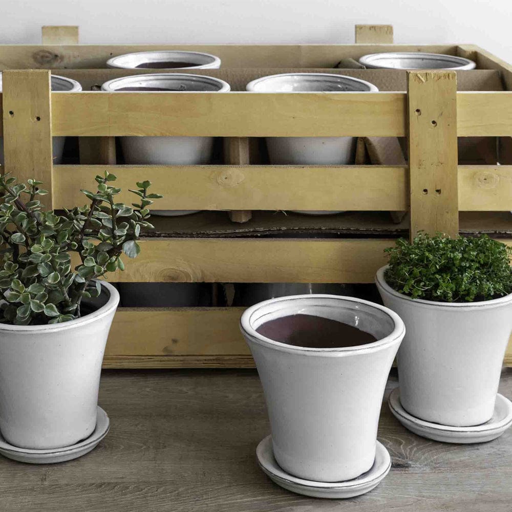 Audrey Planter Crate Set of 16 in Linen White - Outdoor Art Pros