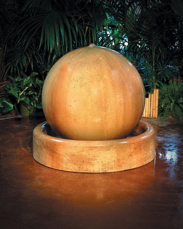 Ball And Ring Base Garden Water Fountain - Fountains - Outdoor Art Pros