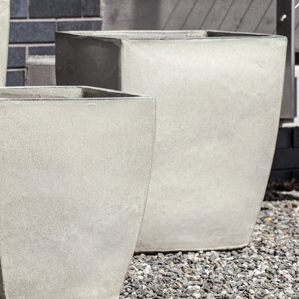 Blake Glazed Planter - Set of 4 in Cream Finish