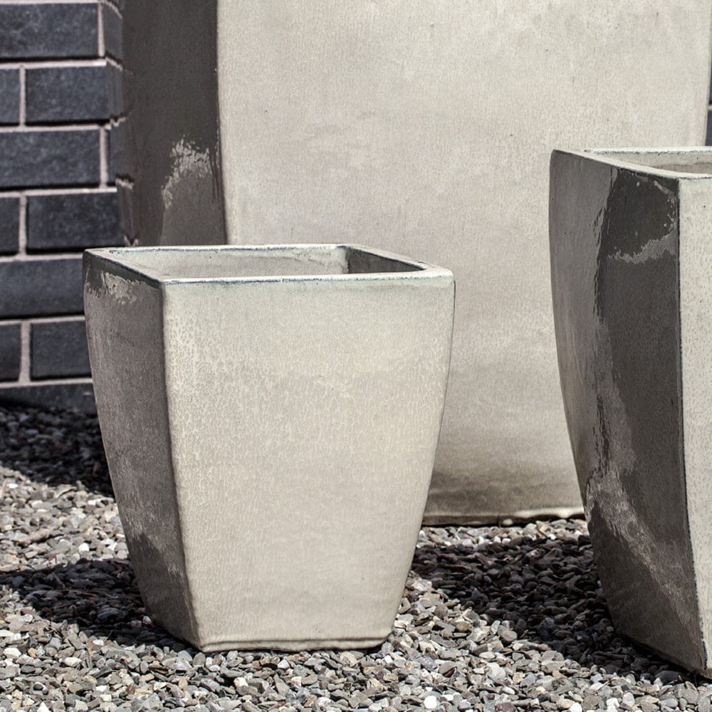 Blake Glazed Planter - Set of 4 in Cream Finish