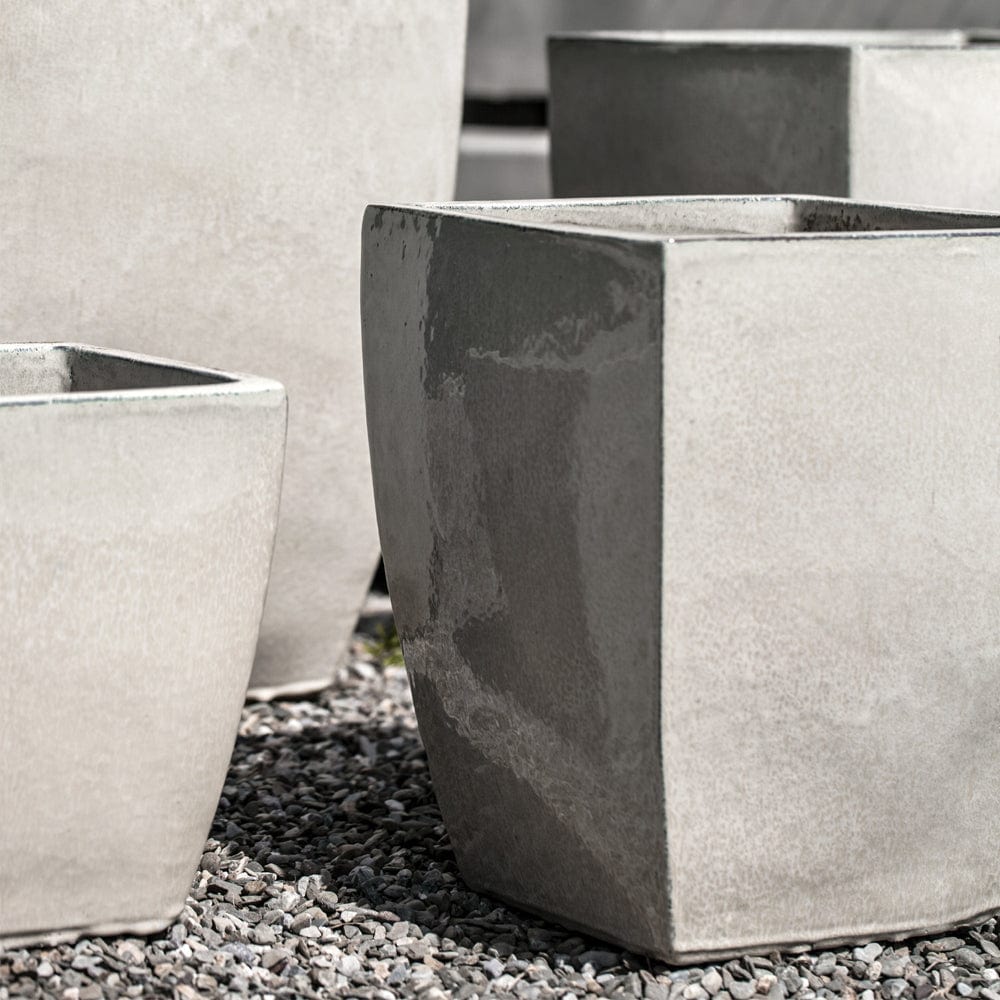 Blake Glazed Planter - Set of 4 in Cream Finish