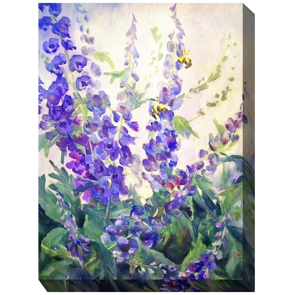 Blue Delphi Outdoor Canvas Art - Outdoor Art Pros