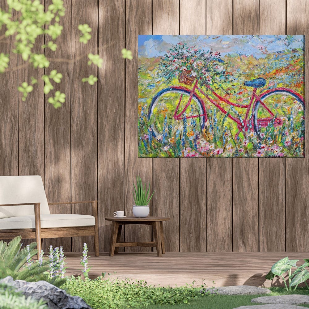 Brenda's Bike Outdoor Canvas Art - Outdoor Art Pros
