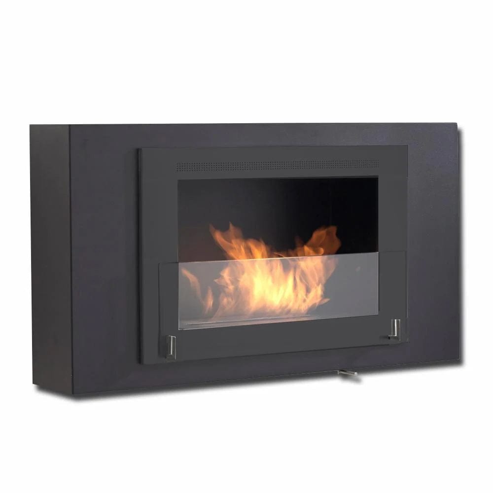 Eco-Feu Brooklyn Biofuel Fireplace - All Matte Black - Outdoor Art Pros