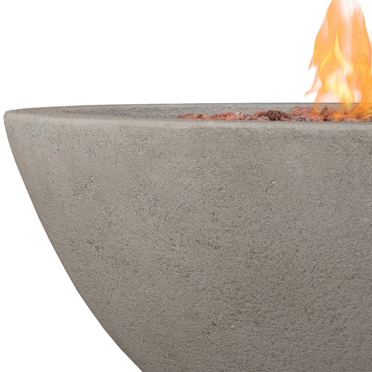Propane Fire Bowl with Natural Gas Conversion Kit in Glacier Gray- Outdoor Art Pros