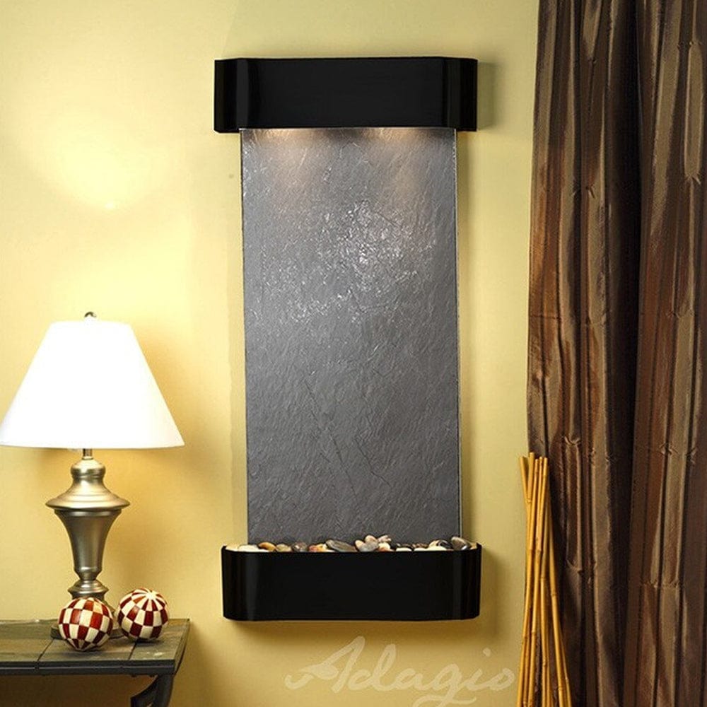 Cascade_Springs_Black_Featherstone_with_Blackened_Copper_Trim_and_Round_Corners - Outdoor Art Pros