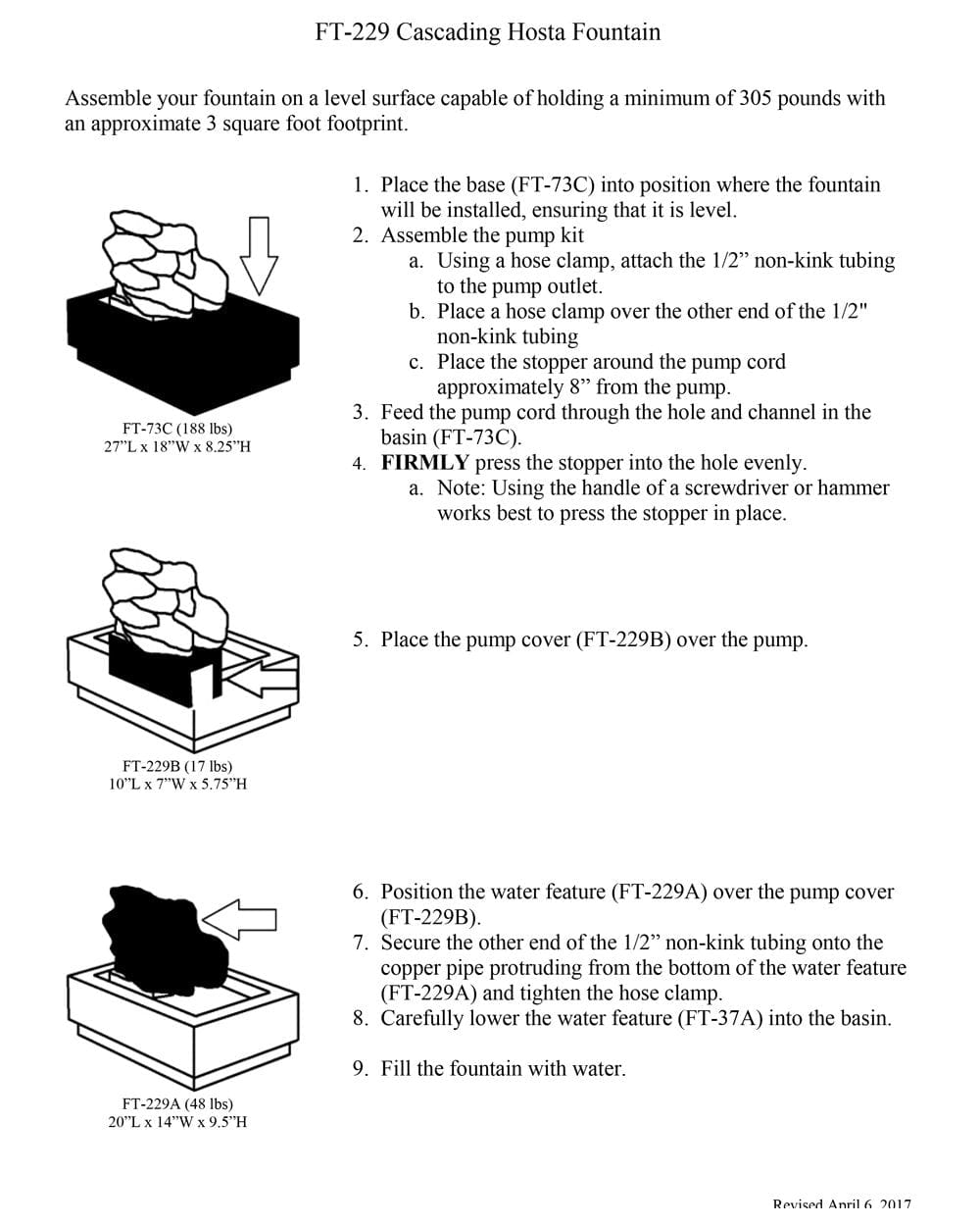 Cascading Hosta Leaf Water Fountain - Outdoor Art Pros