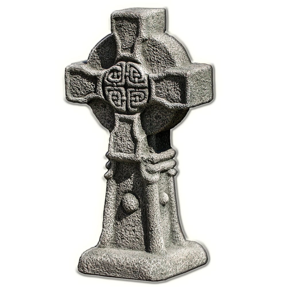 Celtic Cross Cast Stone Garden Statue - Outdoor Art Pros