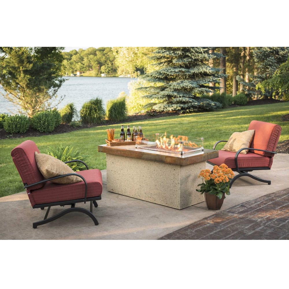 Chat Rocking Chairs with Papaya Cushions - Set of 2 - Outdoor Art Pros