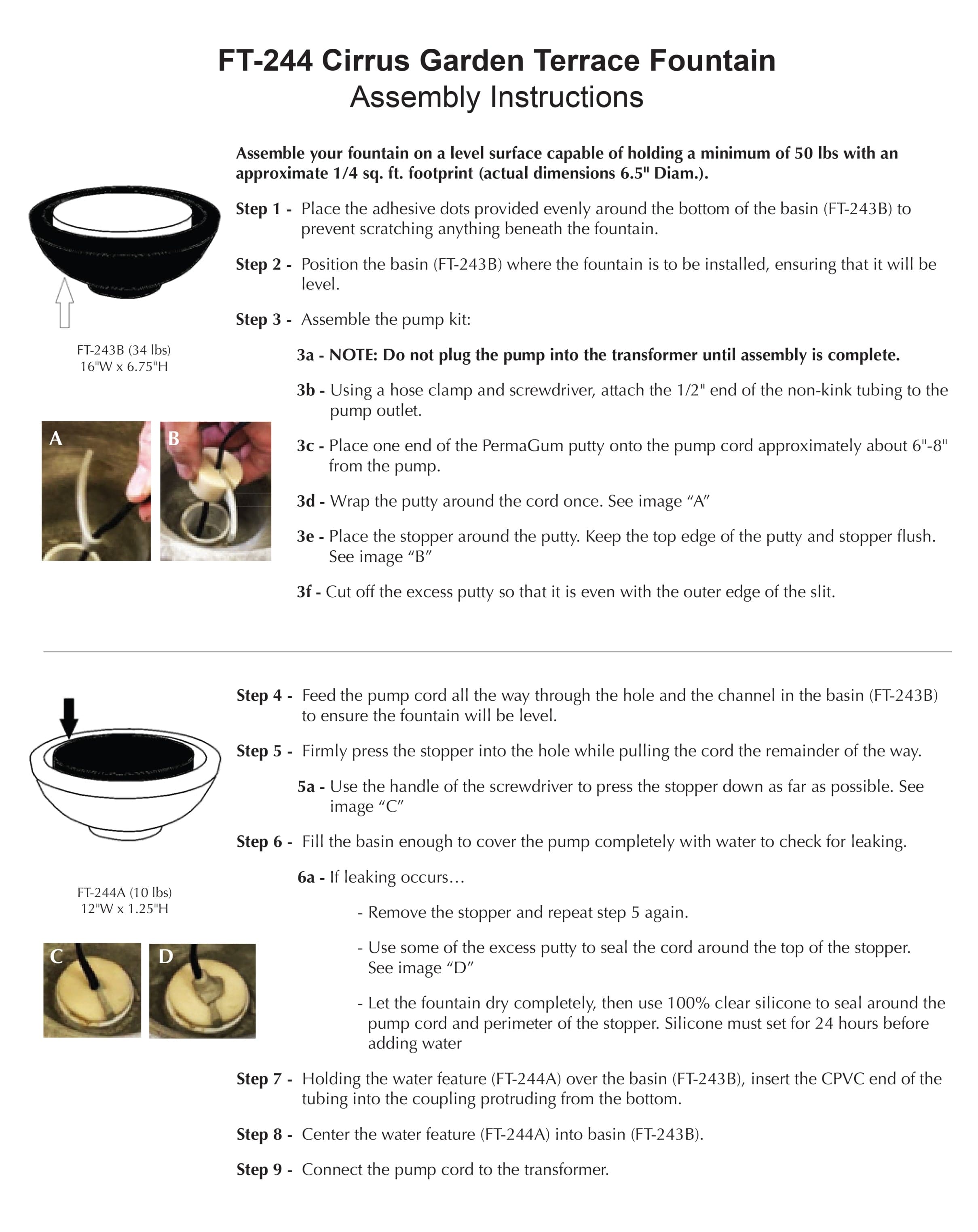 Cirrus Garden Terrace Fountain - Outdoor Art Pros