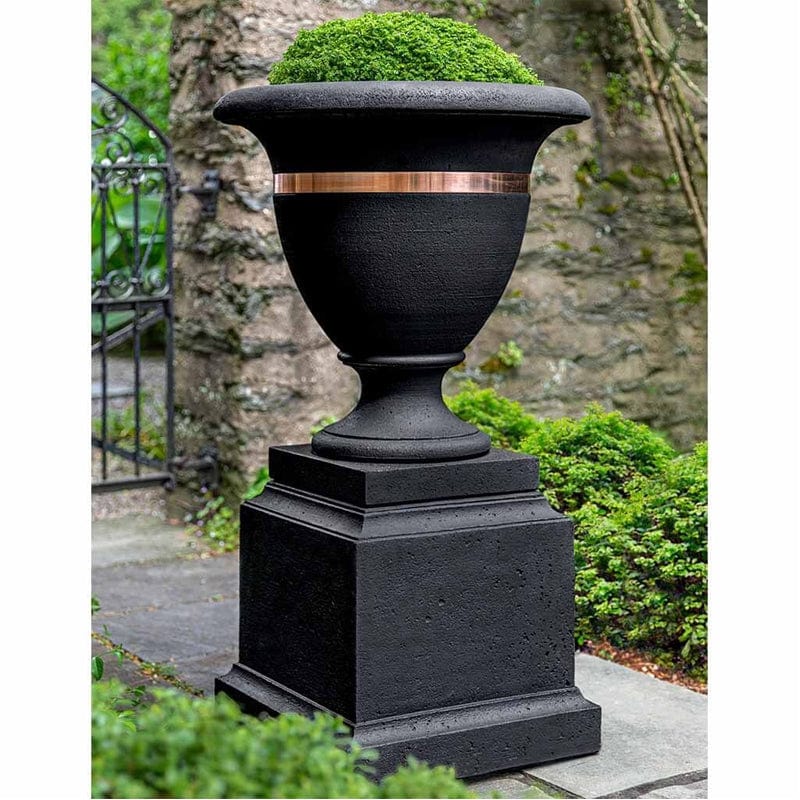 Classic Copper Banded Urn - Large - Outdoor Art Pros