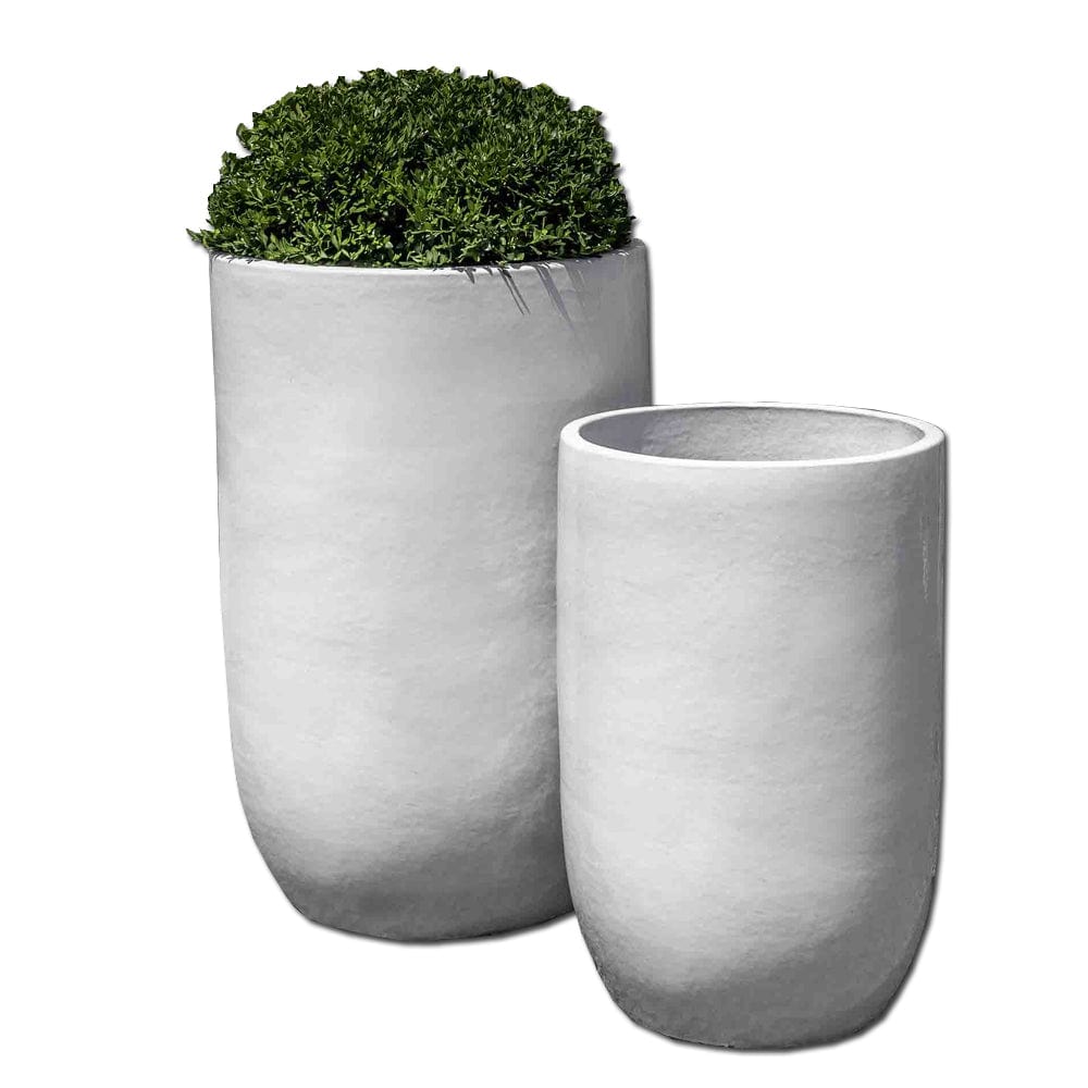 Cole Glazed Terra Cotta Planter Set of 2 in White - Outdoor Art Pros