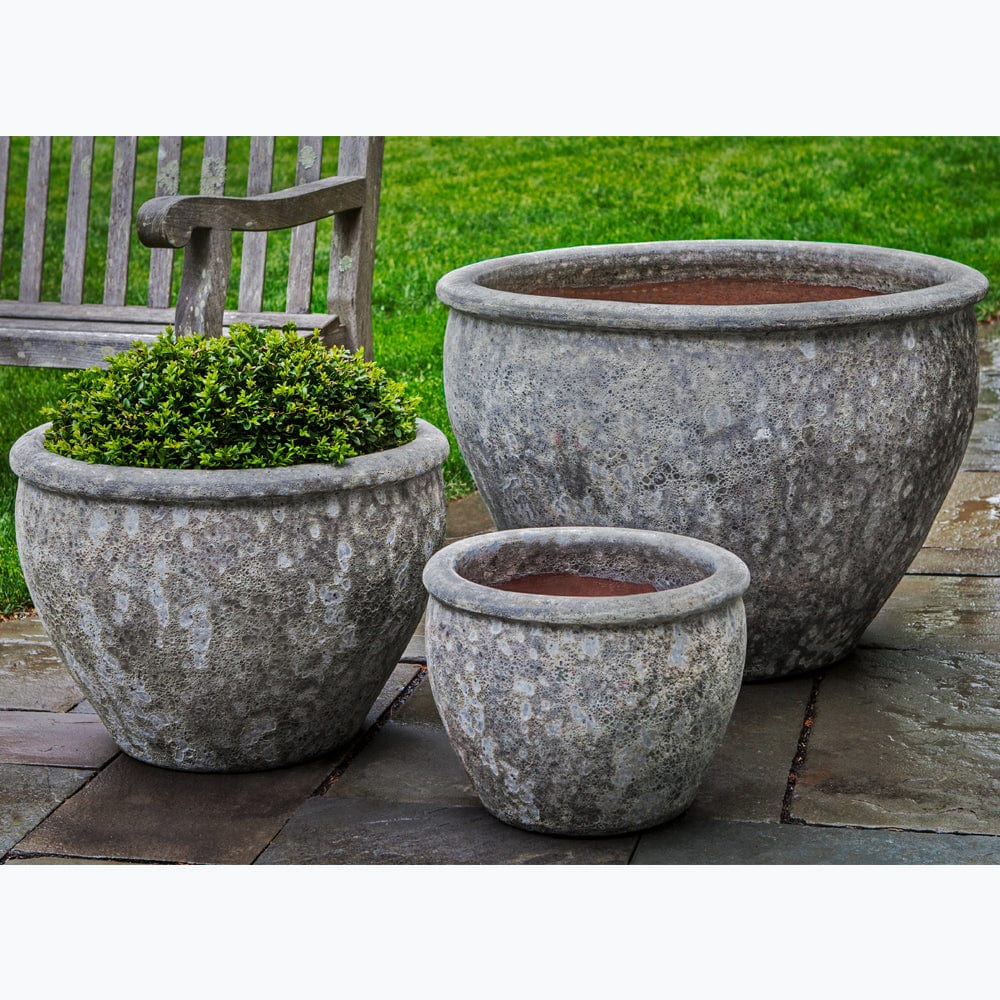 Corfu Planter Set of 3 in Angkor Grey - Outdoor Art Pros