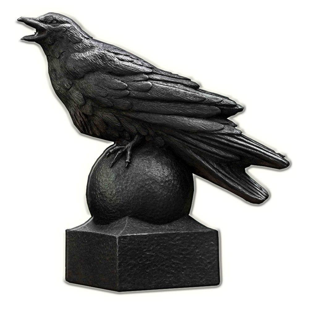 Corvus Cast Stone Garden Statue - Outdoor Art Pros