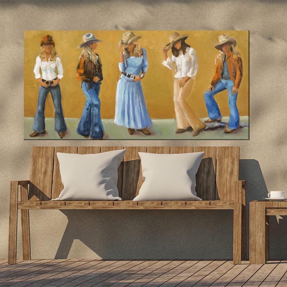 Cowgirls Outdoor Canvas Art - Outdoor Art Pros