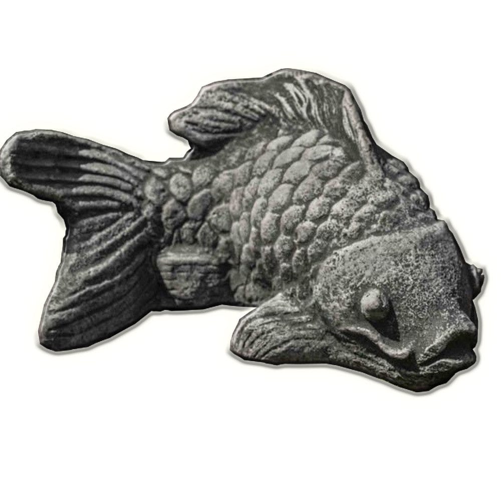Coy Koi Cast Stone Garden Statue (Alpine Stone) - Outdoor Art Pros