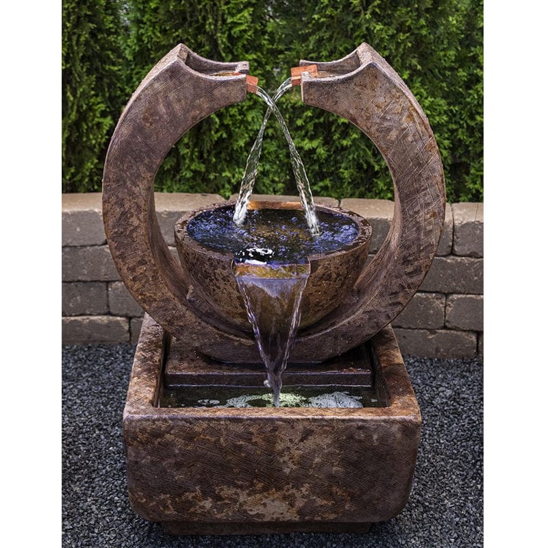 Crescent Two-Spill Fountain - Outdoor Art Pros