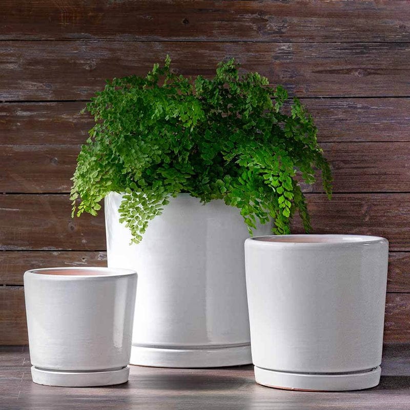 I/O 2 Cylinder Planter Set of 3 | Glazed Terra Cotta Collection