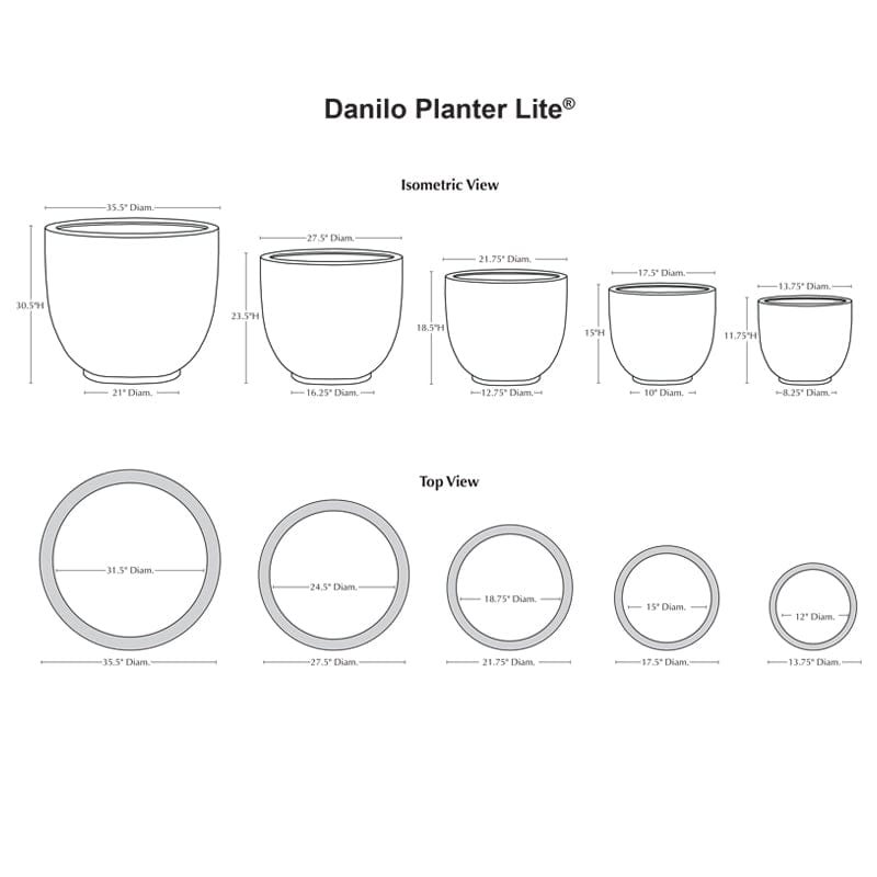 Danilo Planter Rust Lite | Lite® Collection