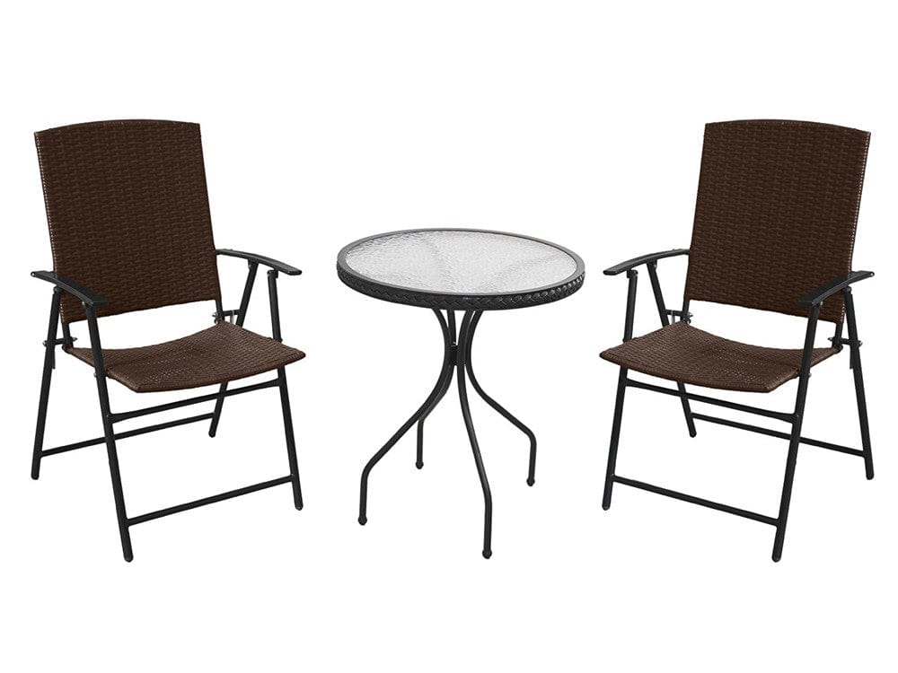Dark Brown Wicker Patio Set - Outdoor Furniture - Outdoor Art Pros