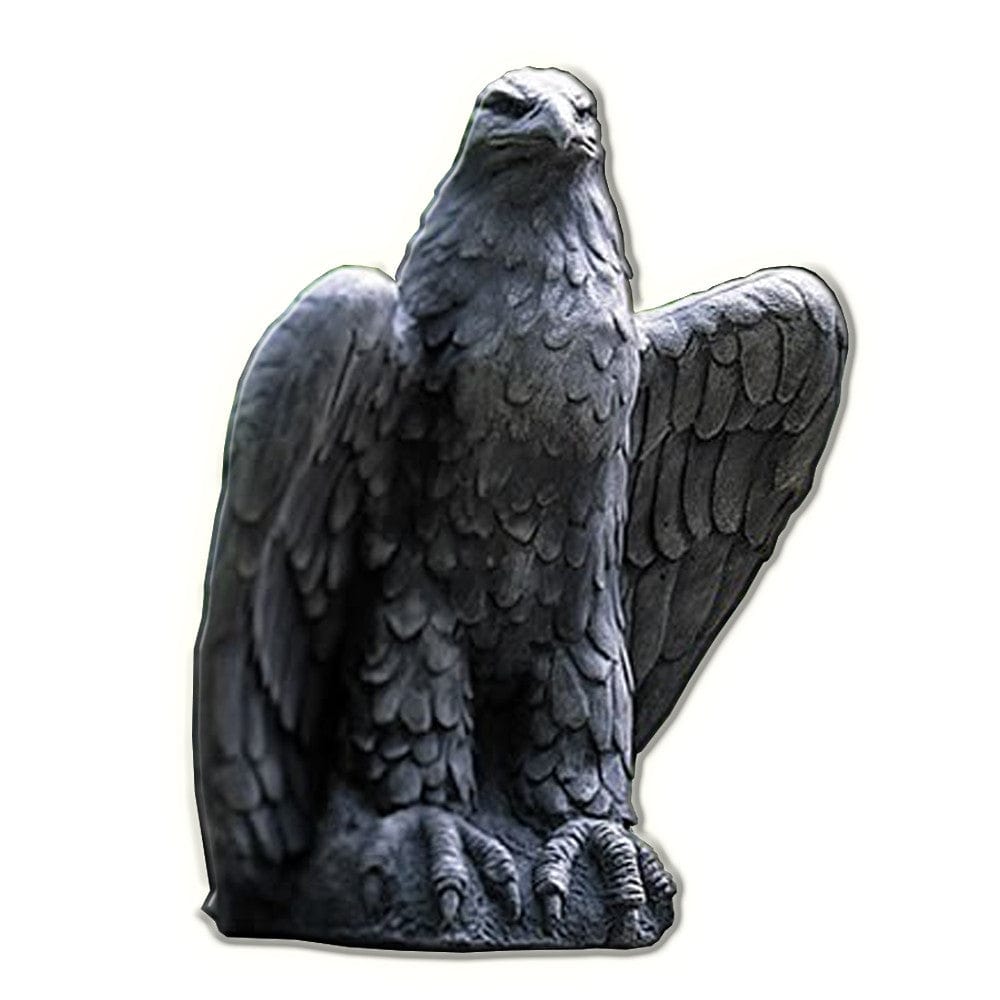 Eagle Looking Right Cast Stone Garden Statue - Outdoor Art Pros