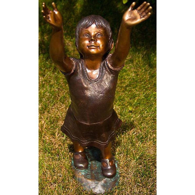 Brass Baron Emma Garden Statue | Girl Child Statue