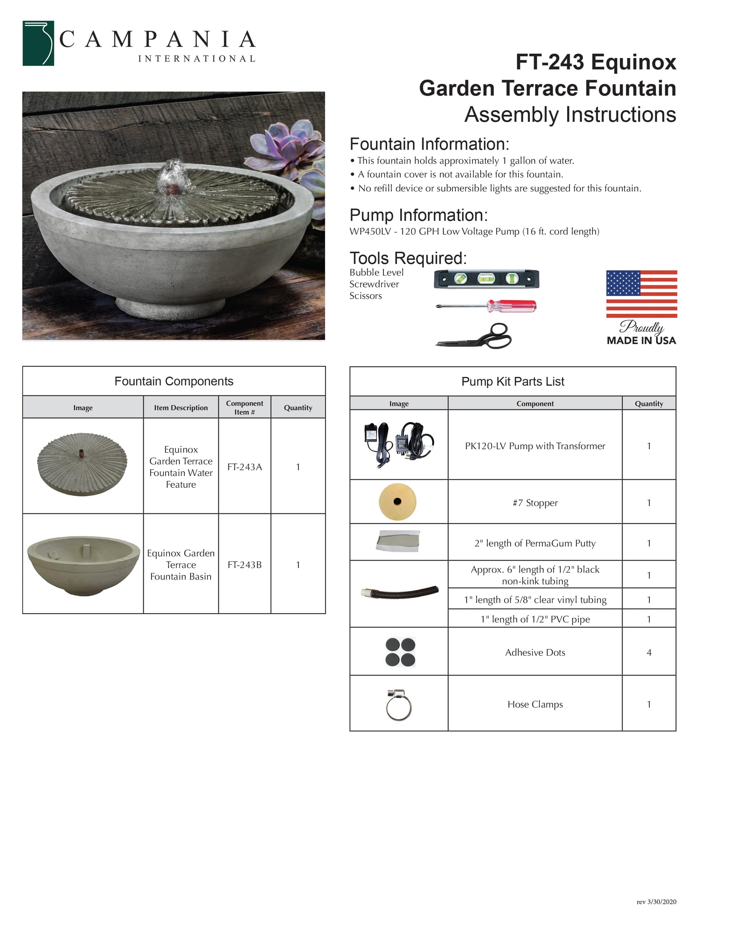 Equinox Garden Terrace Fountain - Outdoor Art Pros