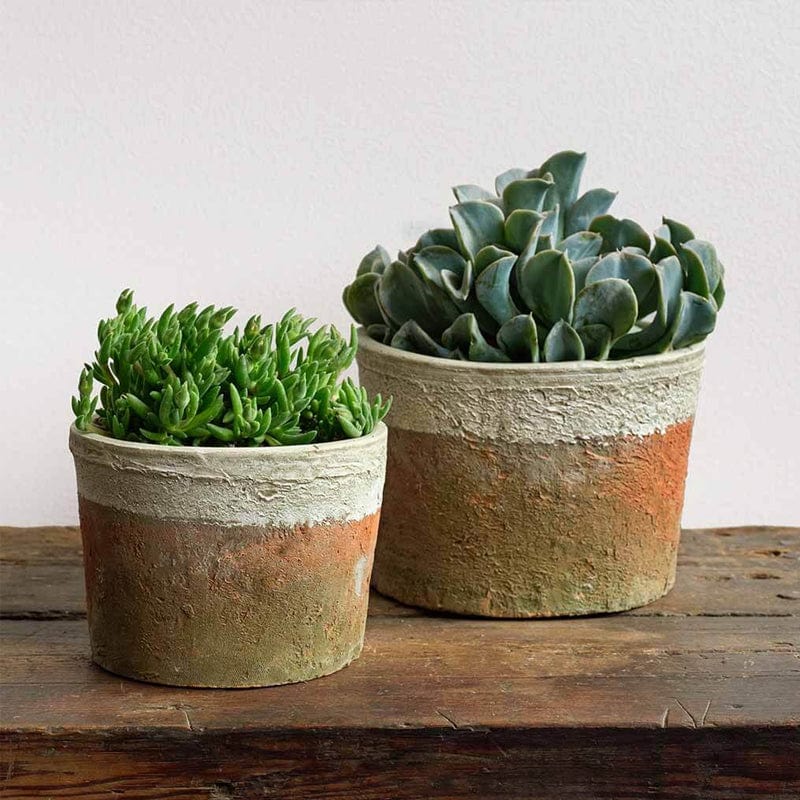 Farmer’s Pot Cylinder - Set of 8 in Cotswold White - Outdoor Art Pros