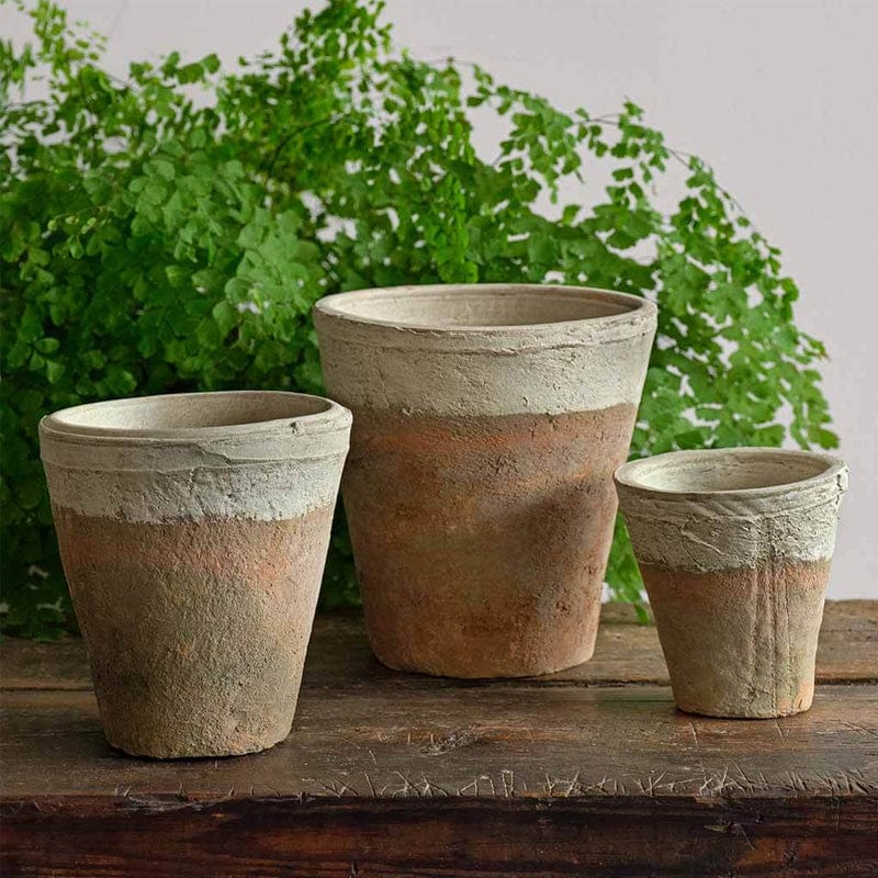 Farmer’s Pot Tall Tapered - Set of 12 in Cotswold White - Outdoor Art Pros