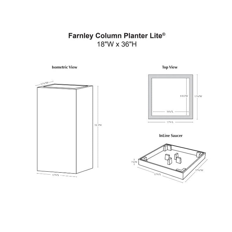Farnley Column Planter 1836 Lite® - Outdoor Art Pros