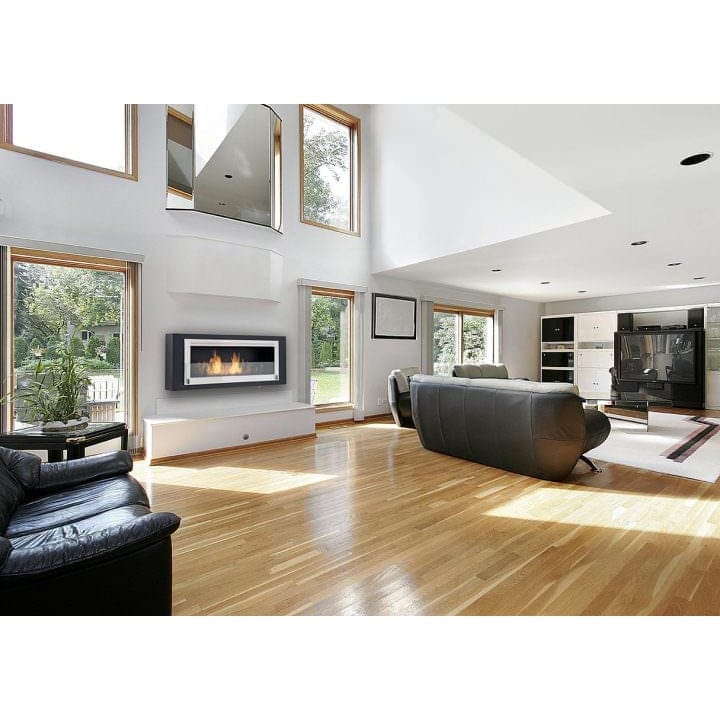 Eco-Feu Santa Cruz Matte Black Biofuel Fireplace - Outdoor Art Pros