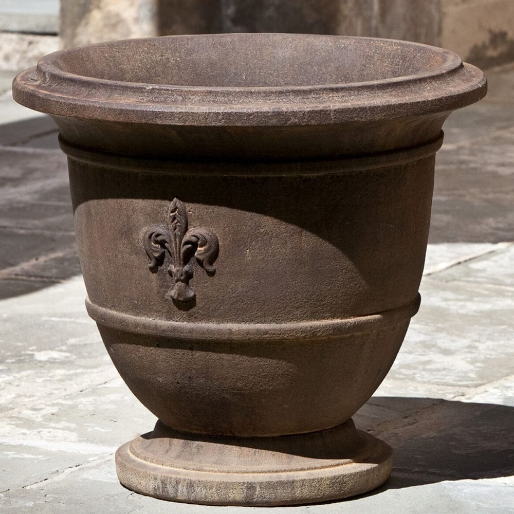 Fleur de Lis Urn Small Garden Planter - Outdoor Art Pros