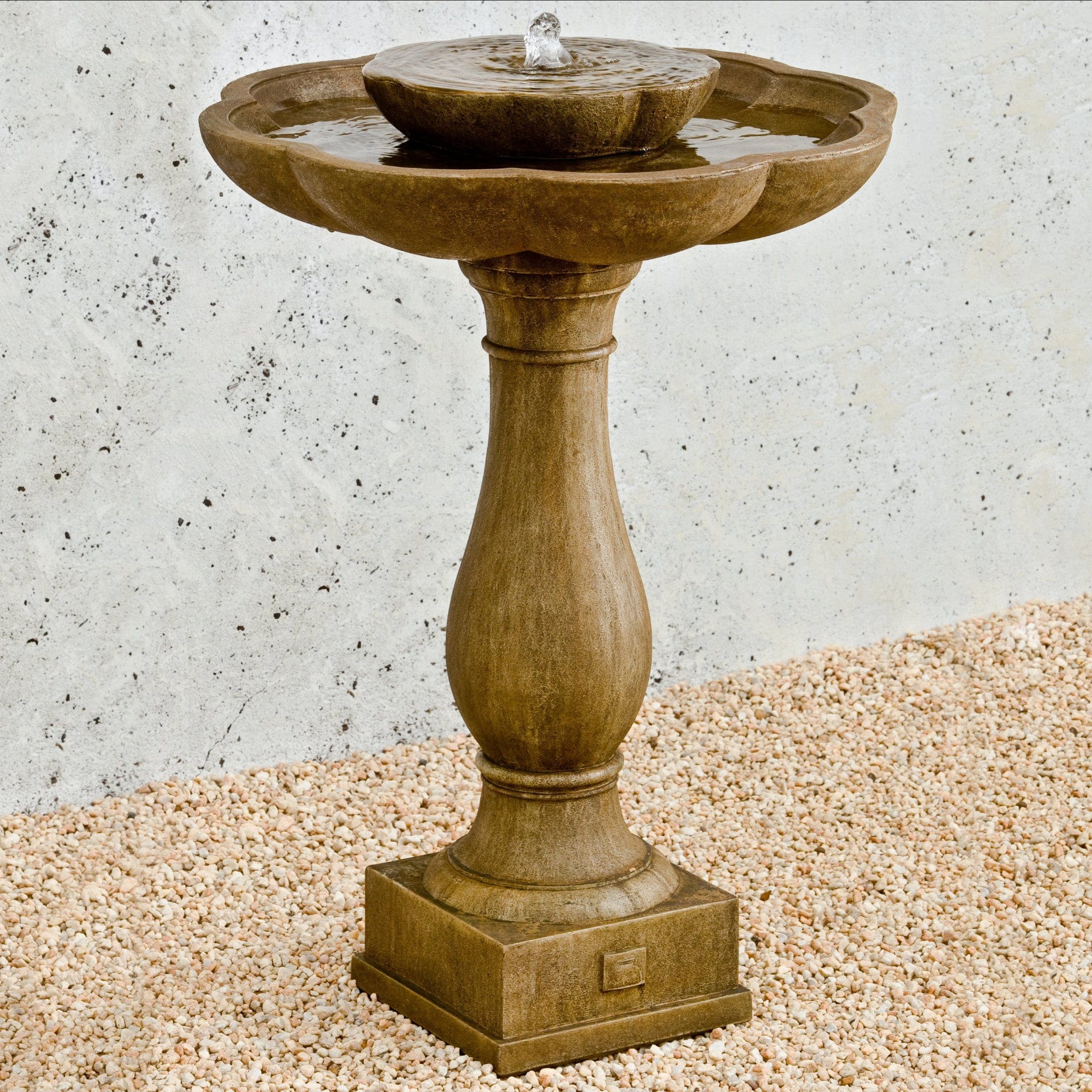 Flores Pedestal Water Fountain - Outdoor Art Pros
