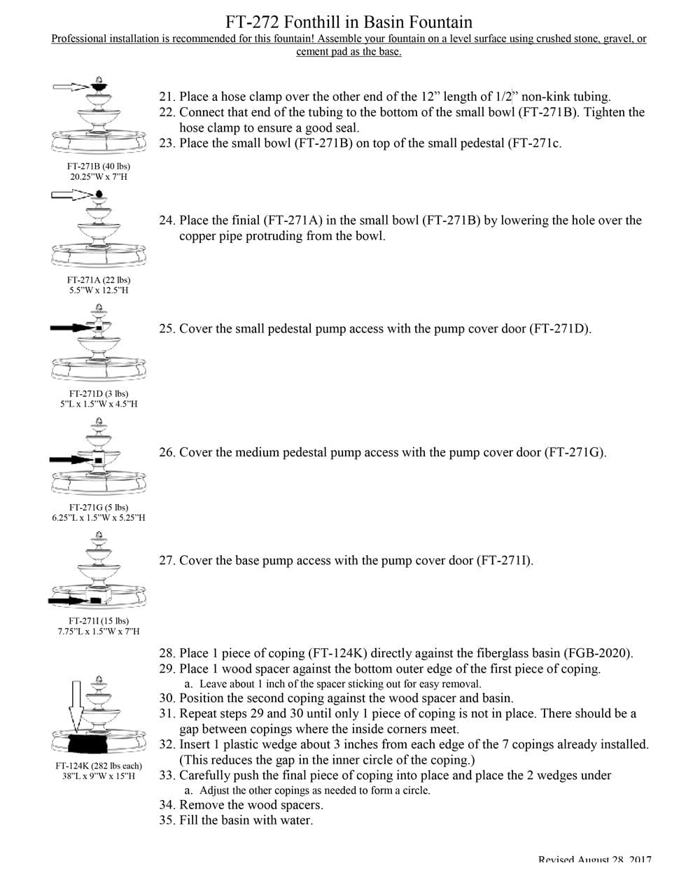 Fonthill Tiered Outdoor Water Fountain With Basin - Outdoor Art Pros
