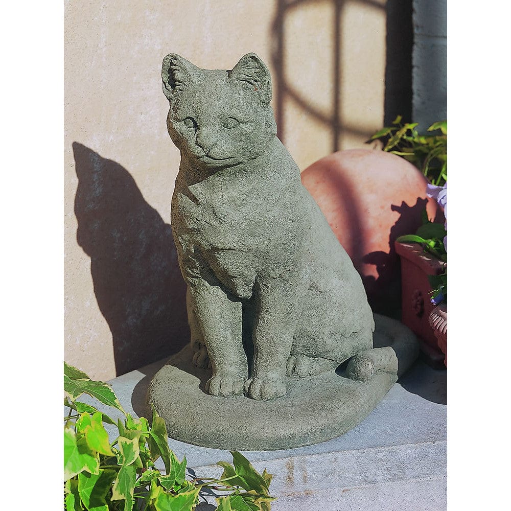 Curious Cat Cast Stone Garden Statue