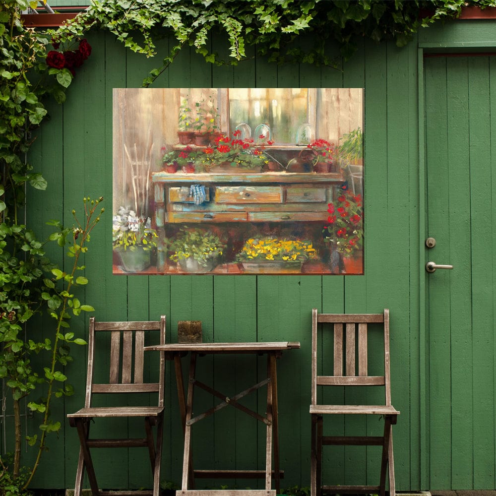 Gardener's Retreat Outdoor Canvas Art - Outdoor Art Pros