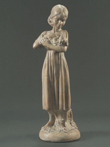 Girl with Puppy Garden Statue - Statuary - Outdoor Art Pros
