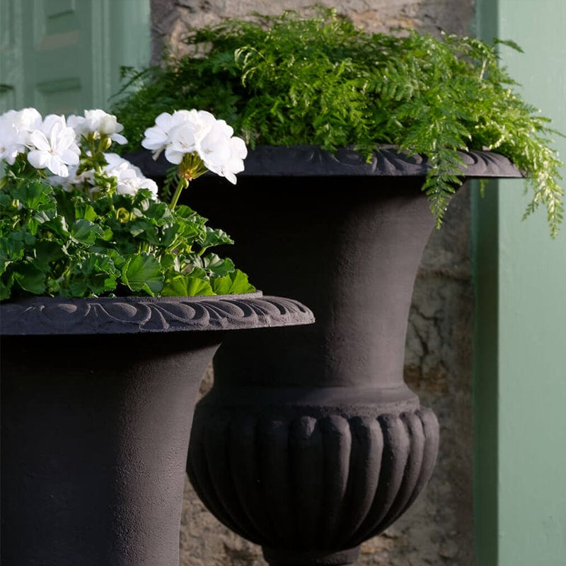 Glasgow Urn Planter in Matte Black - Outdoor Art Pros