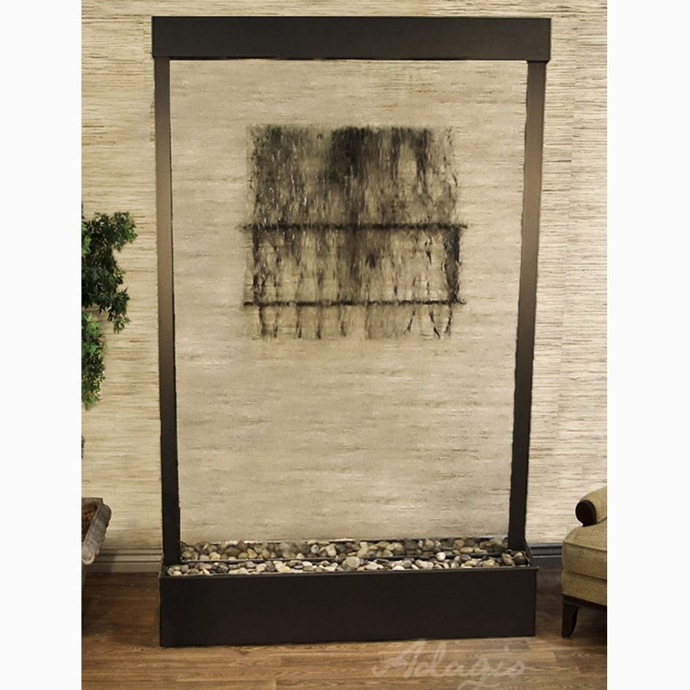 GrandeurRiver_CenteredInBase_-ClearGlass-AntiqueBronze-White - Outdoor Art Pros