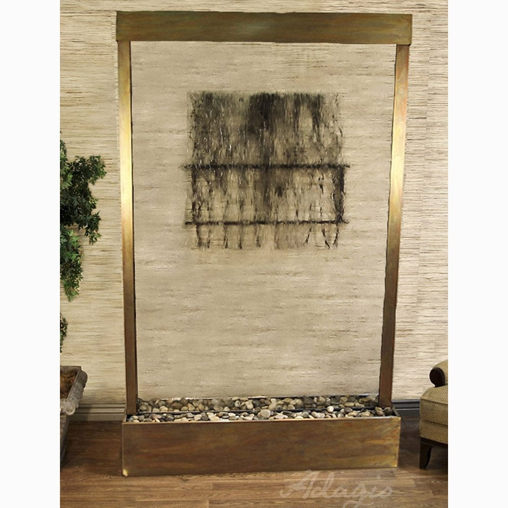 GrandeurRiver_CenteredInBase_-ClearGlass-RusticCopper-White - Outdoor  Art Pros