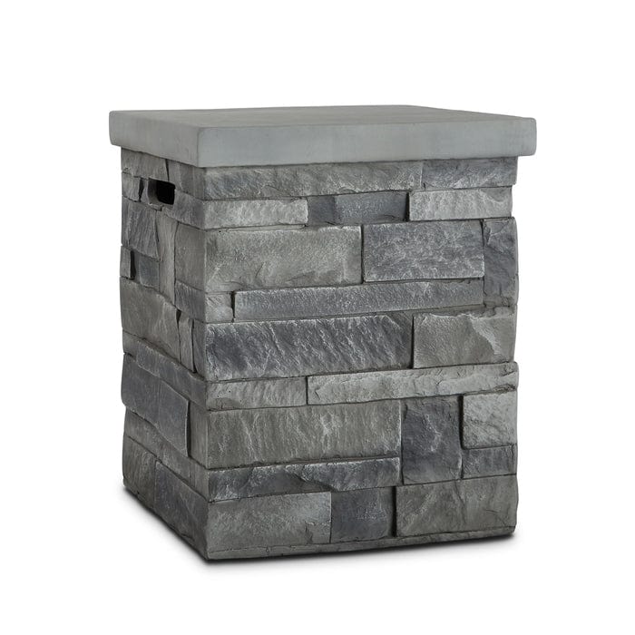 Gray Ledgestone Propane Tank Cover - Outdoor Art Pros