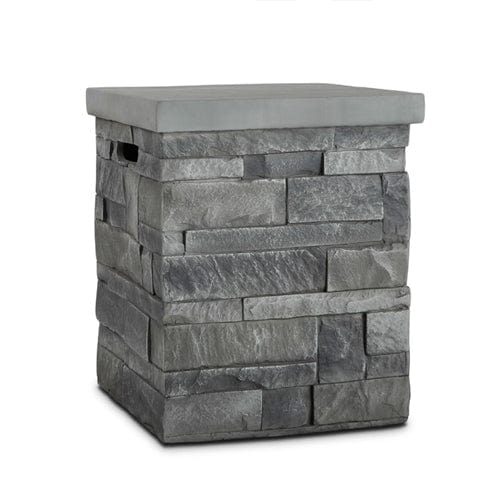 Optional Gray Ledgestone Tank Cover - Outdoor Art Pros