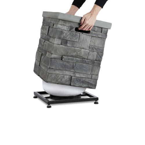 Optional Gray Ledgestone Tank Cover - Outdoor Art Pros