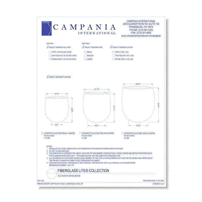 Guilford Planter | Lite® Collection