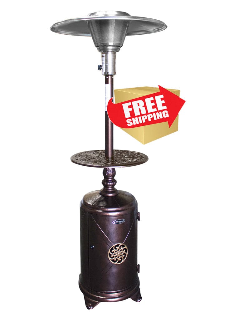 87" Hammered Bronze Cast Aluminum Patio Heater - Outdoor Art Pros